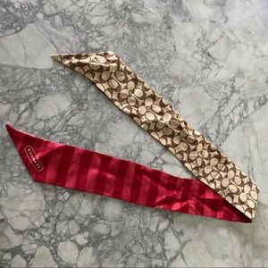 Authentic Coach Twilly Bandeau Skinny Scarf